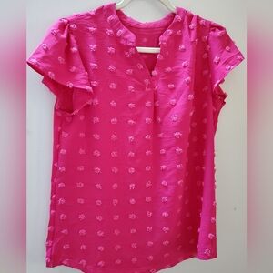 Vibrant Pink Textured Dress